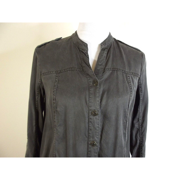 Anthropologie Holding Horses Mariona Military Shirt Dress - Size 2 100% Lyocell - Picture 3 of 8